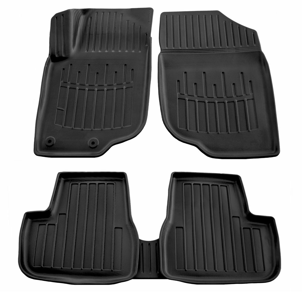 Peugeot 207 5D (2006-2012) λαστιχένια μαύρα πατάκια σκαφάκια RACE AXION - 5τμχ