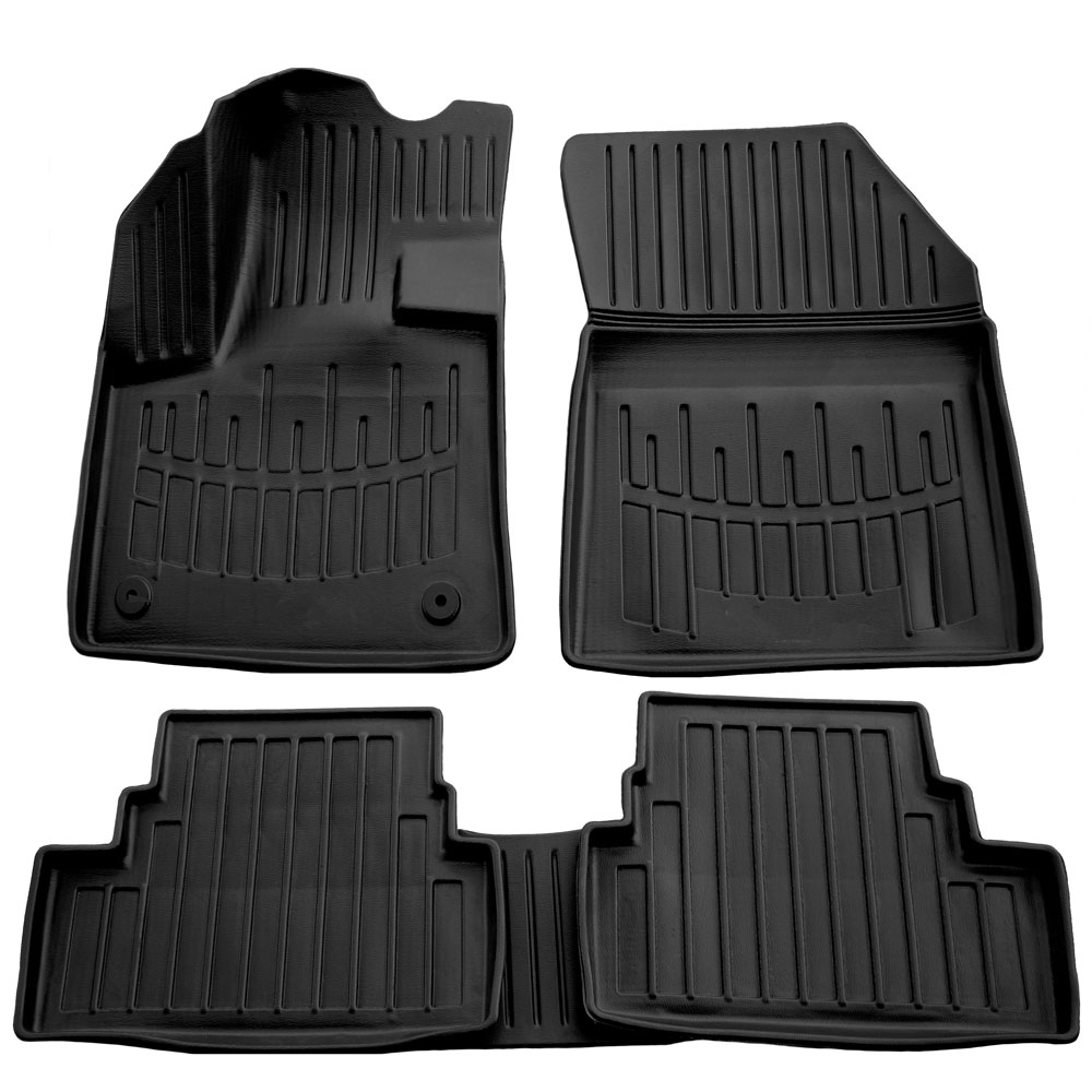 Peugeot 3008 5D (2016+) / Opel Grandland X 5D (2017+) λαστιχένια μαύρα πατάκια σκαφάκια RACE AXION - 4τμχ