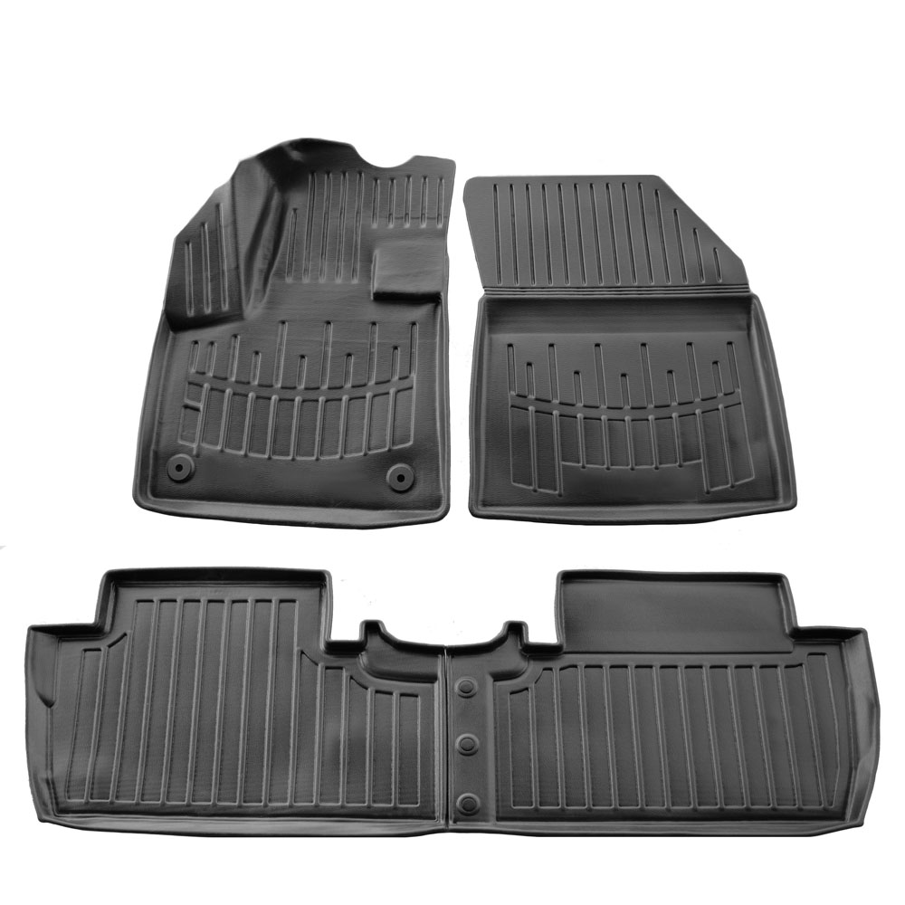 Peugeot 5008 5D (2017+) λαστιχένια μαύρα πατάκια σκαφάκια RACE AXION - 4τμχ