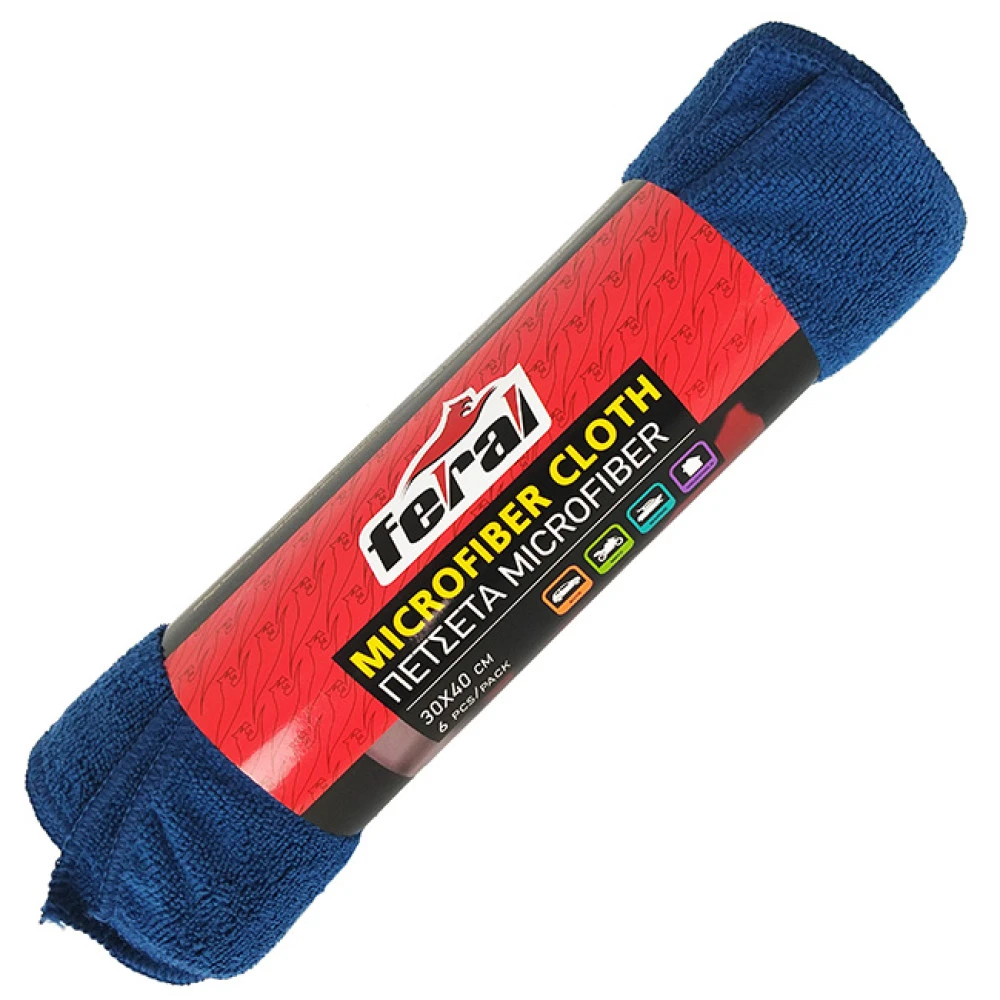 Πετσέτα microfiber 30x40cm Feral ρολό 6 τεμαχίων Πετσέτα microfiber 30x40cm Feral ρολό 6 τεμαχίων