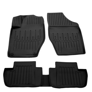 Citroen C4 (2010-2018) / Peugeot 308 (2007-2013) λαστιχένια μαύρα πατάκια σκαφάκια RACE AXION - 4τμχ