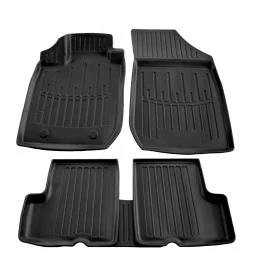 Dacia Logan I 5D (2004-2012) / Logan I MCV (2006-2012) λαστιχένια μαύρα πατάκια σκαφάκια RACE AXION - 4τμχ