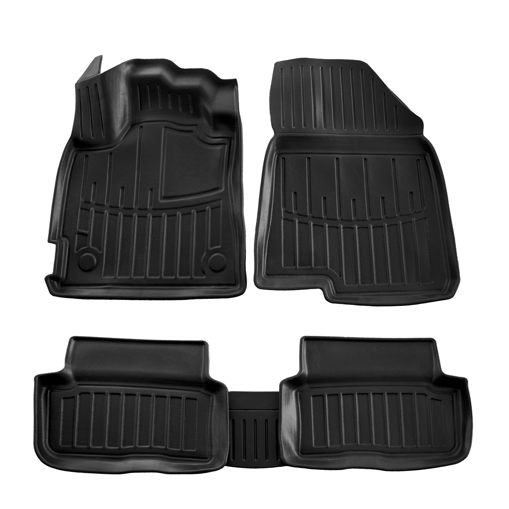 Dacia Sandero 5D (2020+) / Sandero Stepway 5D (2020+) λαστιχένια μαύρα πατάκια σκαφάκια RACE AXION - 4τμχ