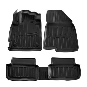 Dacia Sandero 5D (2020+) / Sandero Stepway 5D (2020+) λαστιχένια μαύρα πατάκια σκαφάκια RACE AXION - 4τμχ