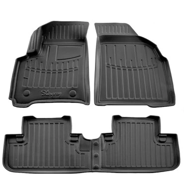 Chevrolet Tacuma (U100) (2000-2008) 5 door λαστιχένια μαύρα πατάκια σκαφάκια RACE AXION - 4τμχ