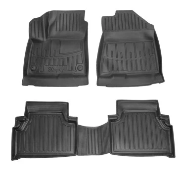 Kia Soul EV (SK3) (2019+) 5 Door λαστιχένια μαύρα πατάκια σκαφάκια RACE AXION - 4τμχ