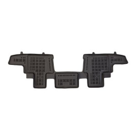 Renault Trafic (2021+) middle for 3 passenger, with air vents in the floor, doors opening to both sides, fixed seats (not sliding) λαστιχένια μαύρα πατάκια σκαφάκια Rezaw Plast - 1τμχ