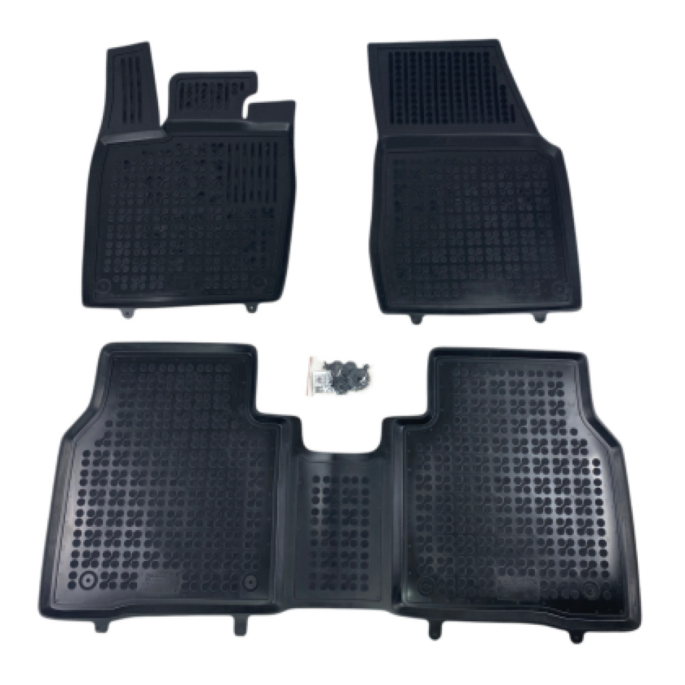 Volkswagen ID.7 (2023+) λαστιχένια μαύρα πατάκια σκαφάκια Rezaw Plast - 4τμχ