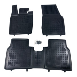 Volkswagen ID.7 (2023+) λαστιχένια μαύρα πατάκια σκαφάκια Rezaw Plast - 4τμχ