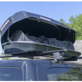 Μπαγκαζιέρα οροφής Menabo Satellite 330 BLACK μαύρη γυαλιστερή