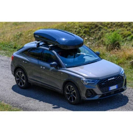 Μπαγκαζιέρα οροφής Menabo Satellite 550 DUO BLACK με διπλό άνοιγμα μαύρη γυαλιστερή