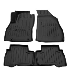 Citroen Nemo (2008+) / Fiat Fiorino / Qubo (2008+) / Peugeot Bipper (2008+) λαστιχένια μαύρα πατάκια σκαφάκια RACE AXION - 4τμχ