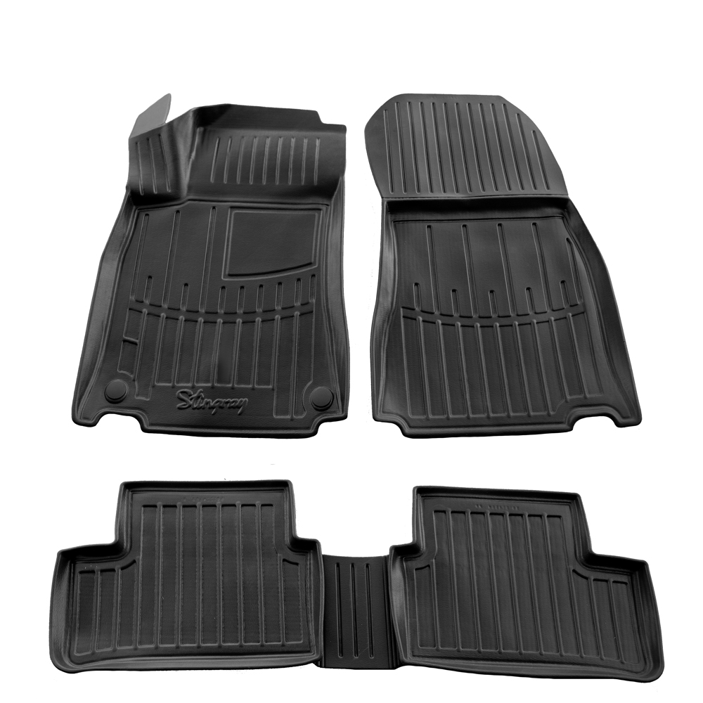 Mercedes A-class W177 5D (2018+) λαστιχένια μαύρα πατάκια σκαφάκια RACE AXION - 5τμχ