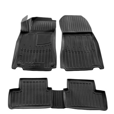 Mercedes A-class W177 5D (2018+) λαστιχένια μαύρα πατάκια σκαφάκια RACE AXION - 5τμχ