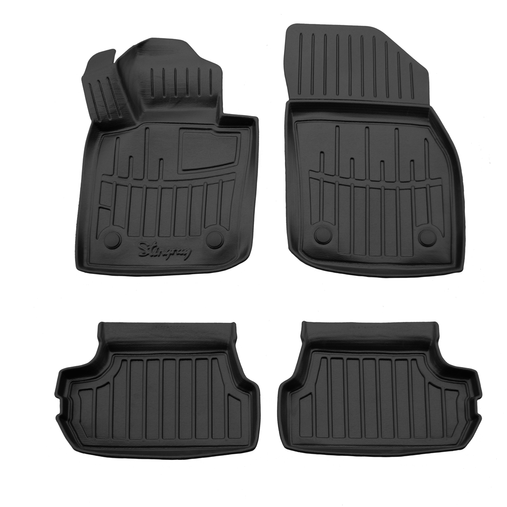 Mini Cooper III F56 3D (2014-2023) λαστιχένια μαύρα πατάκια σκαφάκια RACE AXION - 4τμχ