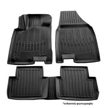 Nissan Patrol Y61 5D (1997-2013) λαστιχένια μαύρα πατάκια σκαφάκια RACE AXION - 4τμχ