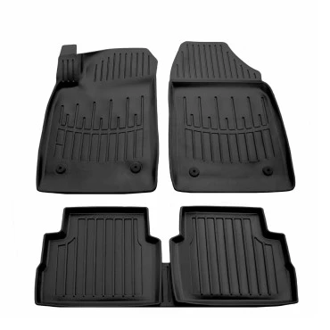 Opel Vectra C 4D (2002-2008) λαστιχένια μαύρα πατάκια σκαφάκια RACE AXION - 4τμχ