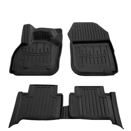 Renault Zoe 5D (2018+) λαστιχένια μαύρα πατάκια σκαφάκια RACE AXION - 4τμχ