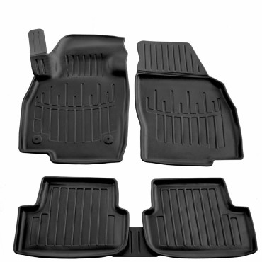 Seat Arona (2017+) / Ibiza V (2017+) / Skoda Fabia IV 5D (2021+) λαστιχένια μαύρα πατάκια σκαφάκια RACE AXION - 4τμχ