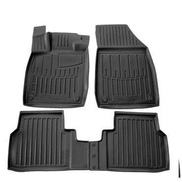 Skoda Enyaq IV (2021+) / VW ID.Unyx (2024+) / ID.4 (2020+) / ID.5 5D (2021+) λαστιχένια μαύρα πατάκια σκαφάκια RACE AXION - 4τμχ