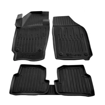 Skoda Fabia 5D (2014-2021) λαστιχένια μαύρα πατάκια σκαφάκια RACE AXION - 4τμχ