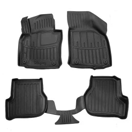 Skoda Octavia 5 (2004-2013) / VW Golf V (2003-2008) 5D λαστιχένια μαύρα πατάκια σκαφάκια RACE AXION - 4τμχ