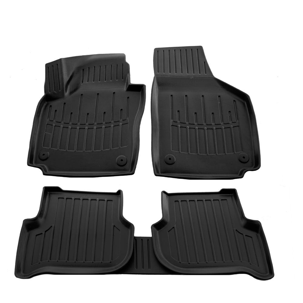 Skoda Yeti 5D (2009-2017) / VW Golf Plus 5D (2005-2014) λαστιχένια μαύρα πατάκια σκαφάκια RACE AXION - 4τμχ