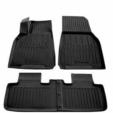 Tesla Model Y 5D (2019+) λαστιχένια μαύρα πατάκια σκαφάκια RACE AXION - 4τμχ