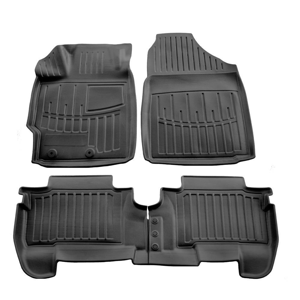 Toyota Yaris 5D (2006-2011) λαστιχένια μαύρα πατάκια σκαφάκια RACE AXION - 4τμχ