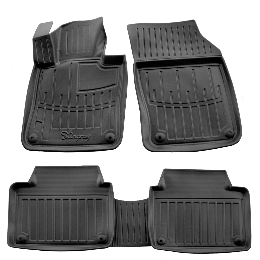 Volvo S90 4D / V90 5D (2016+) / V90 Cross Country 5D (2017+) λαστιχένια μαύρα πατάκια σκαφάκια RACE AXION - 4τμχ