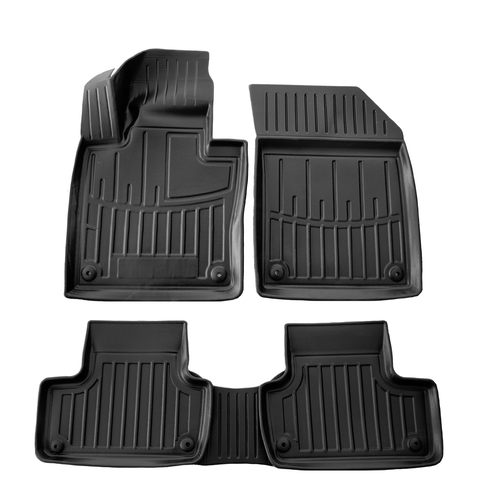 Volvo XC60 5D (2017+) λαστιχένια μαύρα πατάκια σκαφάκια RACE AXION - 4τμχ