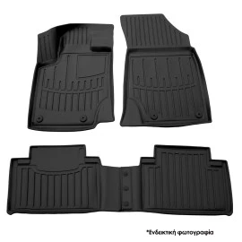 VW Atlas 5D (2017+) λαστιχένια μαύρα πατάκια σκαφάκια RACE AXION - 4τμχ