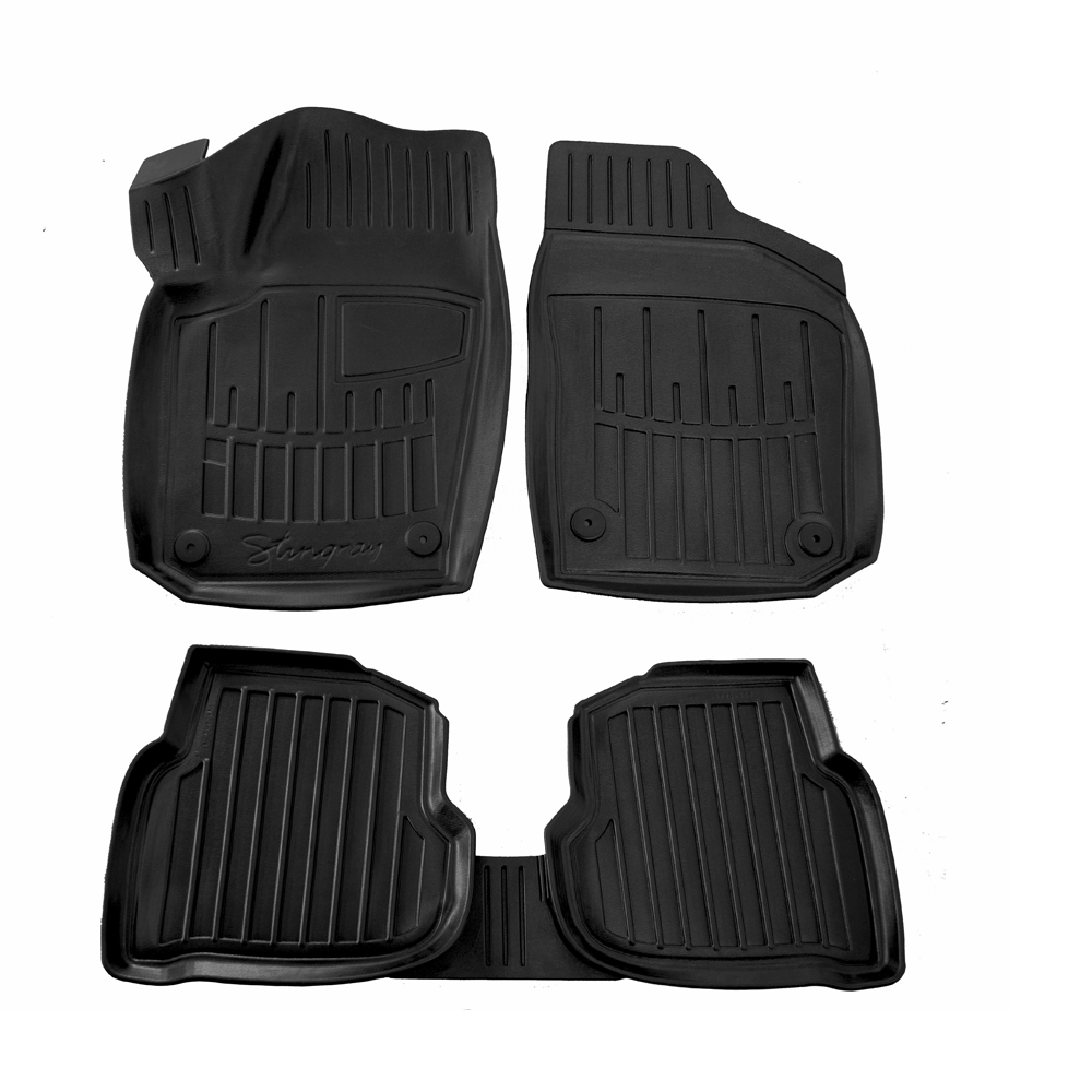 VW Polo 4D Sedan (2010-2020) λαστιχένια μαύρα πατάκια σκαφάκια RACE AXION - 4τμχ