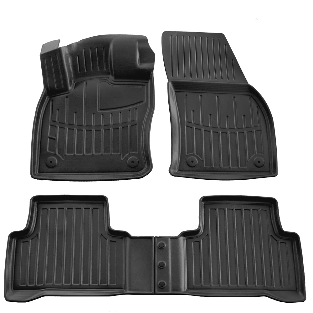 VW Touran II 5D (2015+) λαστιχένια μαύρα πατάκια σκαφάκια RACE AXION - 4τμχ