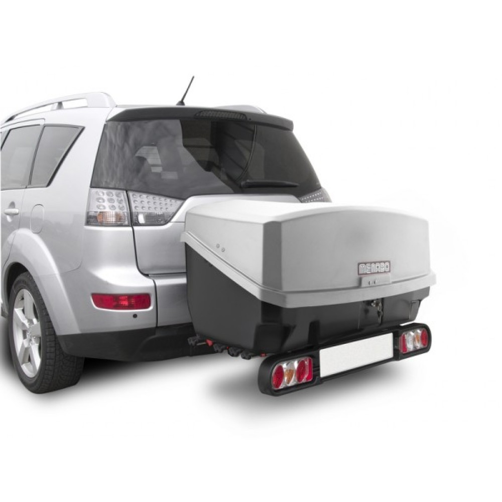 Σετ βάση ποδηλάτων κοτσαδόρου Menabo RACE 4 και μπαγκαζιέρα Nekkar Silver 300 ασημί με μαύρο ματ