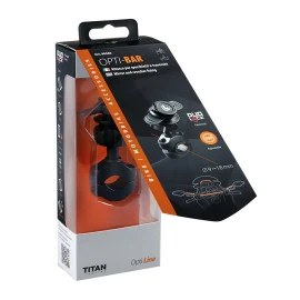 Βάση στήριξης κινητού Titan Optiline Bar για μαθρέπτες ή μπάρες μηχανής με διάμετρο από 9 mm έως 18 mm και σύστημα Duolock 1τμχ