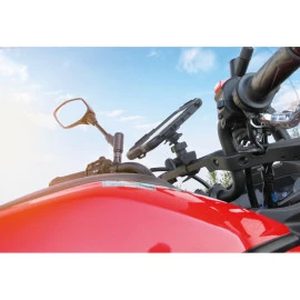 Βάση στήριξης κινητού Optiline Belt για τιμόνι μηχανής με διάμετρο από 15 mm έως 40 mm, ρυθμιζόμενο ιμάντα δέσης (λουρί) με πεταλούδα και σύστημα Duolock