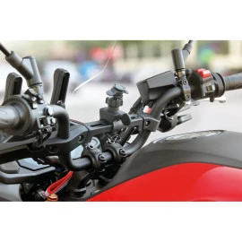 Βάση στήριξης κινητού Optiline Belt για τιμόνι μηχανής με διάμετρο από 15 mm έως 40 mm, ρυθμιζόμενο ιμάντα δέσης (λουρί) με πεταλούδα και σύστημα Duolock