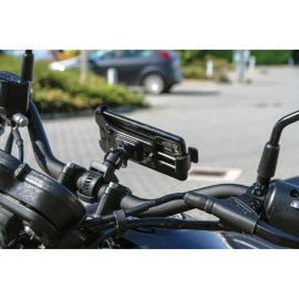 Βάση στήριξης κινητού Optiline Belt για τιμόνι μηχανής με διάμετρο από 15 mm έως 40 mm, ρυθμιζόμενο ιμάντα δέσης (λουρί) με πεταλούδα και σύστημα Duolock