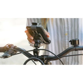 Βάση στήριξης κινητού Optiline Titan Clamp για τιμόνι μηχανής με διάμετρο από 14 mm έως 34 mm και σύστημα Duolock