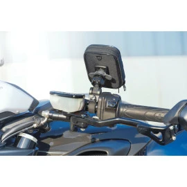 Βάση στήριξης κινητού Optiline Titan Clamp για τιμόνι μηχανής με διάμετρο από 14 mm έως 34 mm και σύστημα Duolock