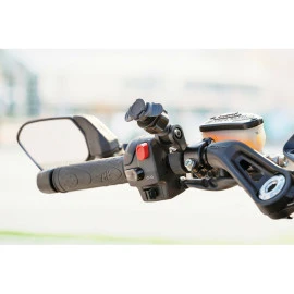 Βάση στήριξης κινητού Optiline Titan Clamp για τιμόνι μηχανής με διάμετρο από 14 mm έως 34 mm και σύστημα Duolock