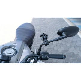 Βάση στήριξης κινητού Optiline Mirror για καθρέπτες ή μπάρες μηχανής με διάμετρο από 9 mm έως 14 mm και σύστημα Duolock