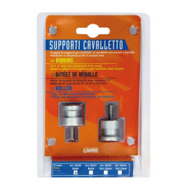 Μπομπίνες στήριξης για βάση/καβαλέτα/στάντ 8x1mm (ασημί αναδιωμενο αλουμίνιο) -2τμχ