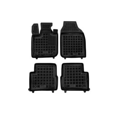 Fiat 500e Electric (2020+) λαστιχένια μαύρα πατάκια σκαφάκια Rezaw Plast - 4τμχ