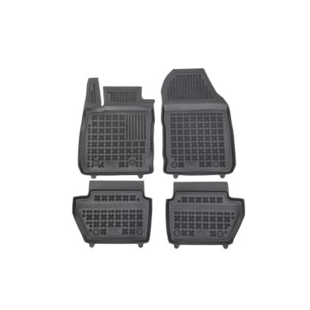 Ford Ecosport (2018-2022) λαστιχένια μαύρα πατάκια σκαφάκια Rezaw Plast - 4τμχ