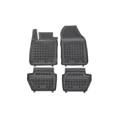 Ford Ecosport (2018-2022) λαστιχένια μαύρα πατάκια σκαφάκια Rezaw Plast - 4τμχ