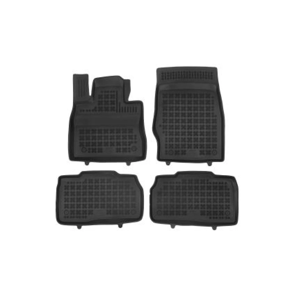 Ford Explorer Hybrid (2020+) 4x4 λαστιχένια μαύρα πατάκια σκαφάκια Rezaw Plast - 4τμχ