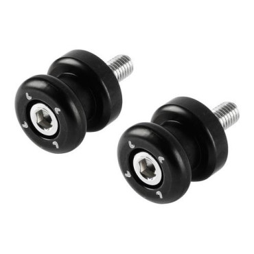 Μπομπίνες κιτ στήριξης μαύρα αλουμινίου για καβαλέτα M8x1,25mm 2τμχ