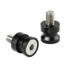 Μπομπίνες στήριξης για βάση/καβαλέτα/στάντ 10x1,25mm (μαύρο αναδιωμενο αλουμίνιο) -2τμχ